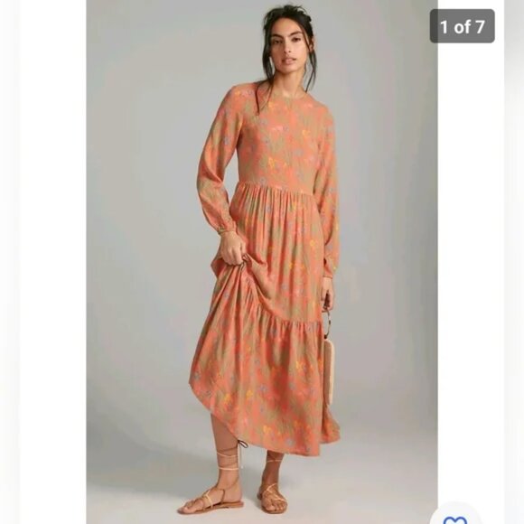 Bobo Choses Dresses & Skirts - Anthropologie Bobo Choses Maxi Dress Cottagecore Whimsy Art To Wear Sz L NWT B33